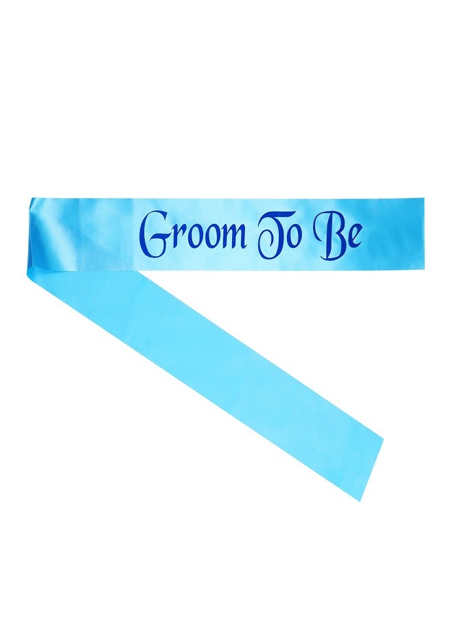 Decofy Groom To Be Sash & King Crown For Boys & Men's | Perfect for bachloratte Party | Groom to Be Sash For Pre Wedding Shoot -Blue (2 pc) - Image 5